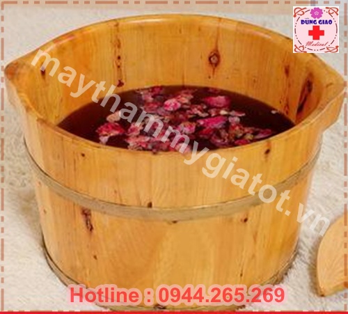 Chậu gỗ massage ngâm chân thảo dược thuốc bắc giá rẻ nhất thị trường